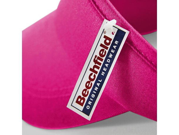 Visera para deportistas en poliester algodón Fucsia detalle 3