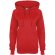 Sudadera de mujer con capucha roja