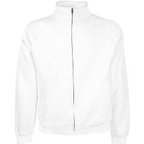 Chaqueta sudadera cuello alto personalizada blanca