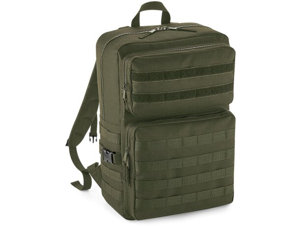 Mochila Tactical MOLLE estilo militar Verde militar detalle 2