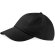 Gorra de perfil bajo en algodón con 5 paneles negra merchandising