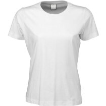 Camiseta de mujer 185 gr entallada merchandising blanca