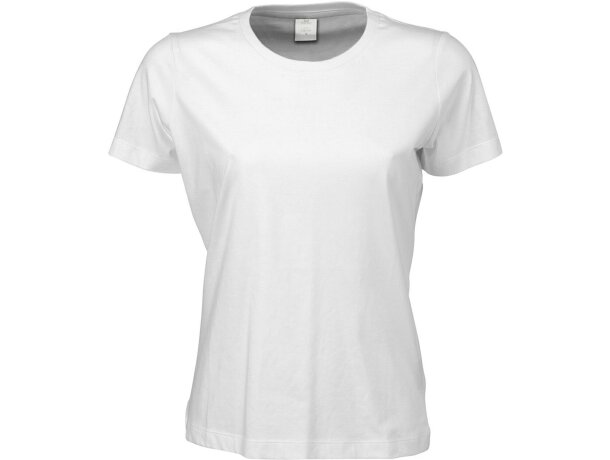 Camiseta de mujer 185 gr entallada merchandising blanca