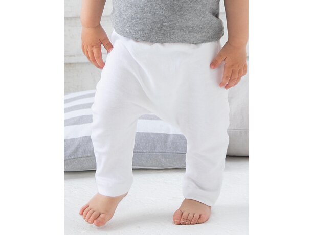 Pantalón orgánico bebé Blanco detalle 1
