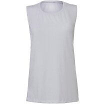 Camiseta de mujer holgada sin mangas personalizada blanca