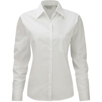 Camisa De Mujer De Manga Larga Barata Blanca