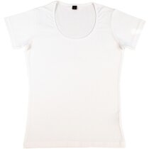 Camiseta de mujer en algodón orgánico 185 gr blanca Camiseta de mujer en algodón orgánico 185 gr blanca