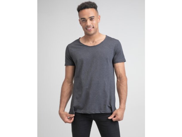 Camiseta de hombre 100% algodón 150 gr Gris antiguo detalle 1