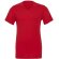 Camiseta cuello en V punto liso personalizada roja