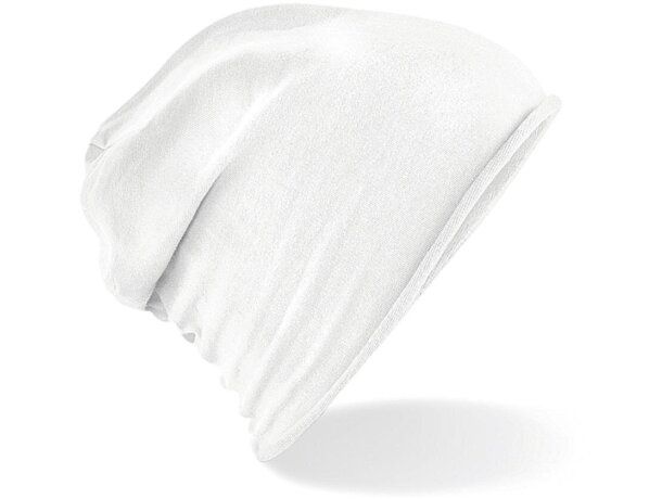 Gorro de abrigo algodón elastano borde enrollado talla única Danim azul detalle 5