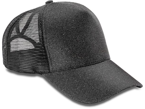 Gorra trucker ajustable visera reciclada poliéster 54 g/m2 New York Plata detalle 2