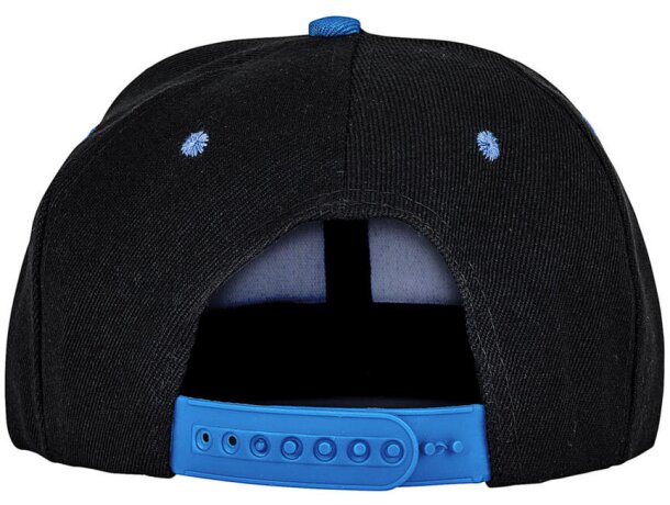 Gorra plana bronx dual con logo destacado Negro/naranja detalle 1