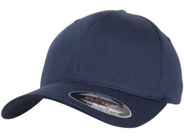 Gorra flexfit de algodón orgánico, estilo eco-consciente Marino detalle 6