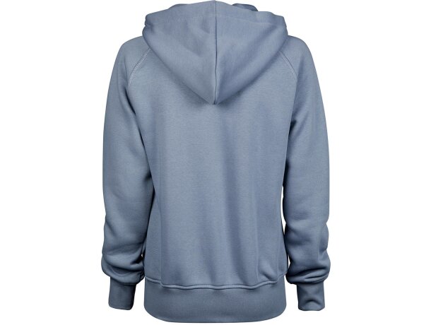 Sudadera de mujer con cremallera y capucha Gris detalle 1