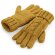 Guantes de punto cable Mostaza detalle 5