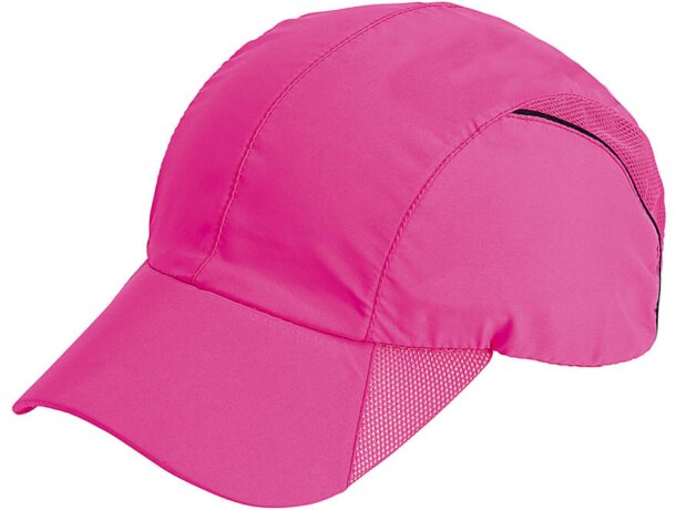 Gorra running mujer paneles laterales de malla poliéster 100 g/m2 Spiro Impact Verde militar detalle 2