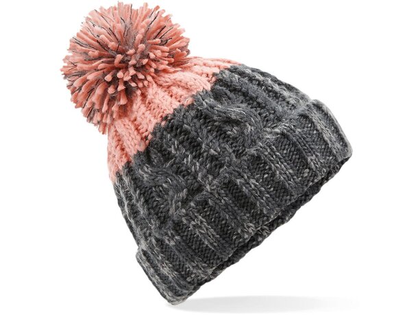 Gorro Apres poliacrílico pompón banda térmica piel oveja Oxford marino/mostaza detalle 2