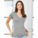 Camiseta de mujer con logotipo poliéster-algodón 115 g/m2 Gris claro marl