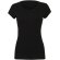 Camiseta larga de mujer con manga corta personalizada negra