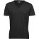 Camiseta de hombre cuello en V corte moderno personalizada negra