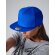 Gorra estilo rapero de 5 paneles Azul royal brillante detalle 1