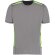 Camiseta manga cortatejido técnico unisex 135 gr personalizada gris y verde