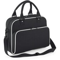 Bolsa de deporte estilo retro personalizada negro y blanco