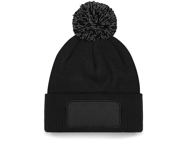 Gorro Snowstar personalizado poliacrílico pompón bicolor invierno Rojo clasico/blanco detalle 2