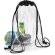 Mochila Clear Gymsac Natural/fucsia detalle 3