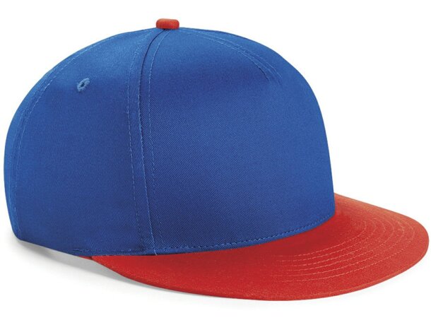 Gorra con diseño moderno snapback visera de color personalizada azul/rojo Gorra con diseño moderno snapback visera de color personalizada azul/rojo