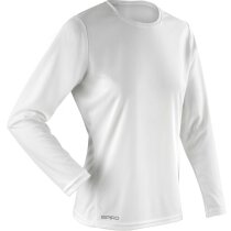 Camiseta manga larga técnica de mujer 150 gr blanca