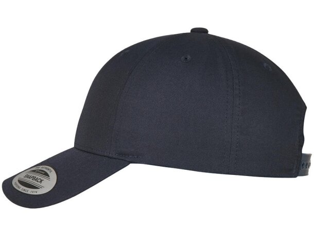 Gorra de béisbol 100% poliéster reciclado y visera patentada Marino detalle 4