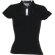 Camiseta de mujer escotada con cuello mandarín personalizada negra