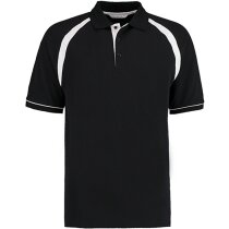 Polo de hombre tejido piqué 205 gr negro y blanco