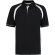 Polo de hombre tejido piqué 205 gr negro y blanco