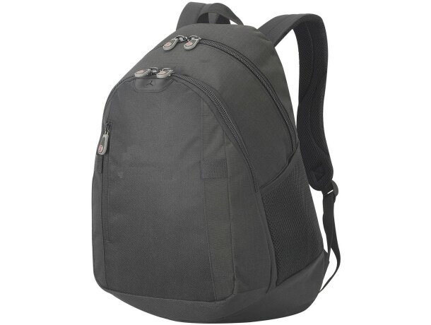 Mochila en color liso y de poliester para portátil negra Mochila en color liso y de poliester para portátil negra