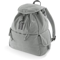 Mochila de algodón estilo vintage gris