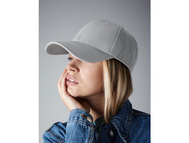 Gorra de 6 paneles personalizada a tu estilo único Gris claro marl detalle 1