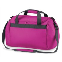 Bolsa de deporte de poliéster con logo fucsia Bolsa de deporte de poliéster con logo fucsia