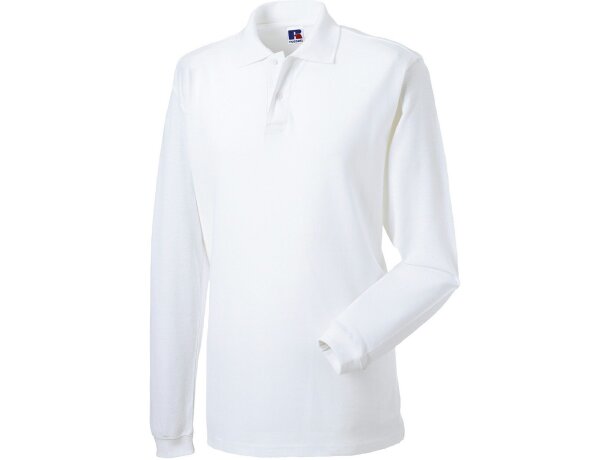 Polo de hombre manga larga blanco