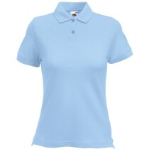 Polo entallado de mujer manga corta tejido mixto personalizado azul claro Polo entallado de mujer manga corta tejido mixto personalizado azul claro