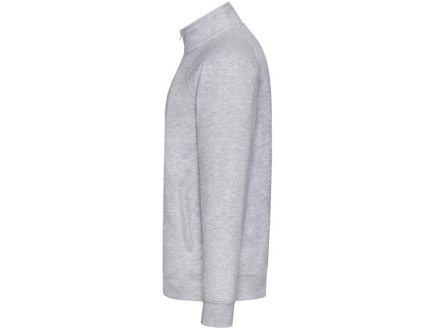 Chaqueta sudadera cuello alto 220 gr Gris brezo detalle 2