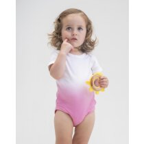 Body bebé Keelung algodón orgánico ribetes rosa