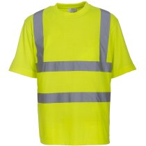 Camiseta unisex con franjas reflectantes personalizada naranja fluor Camiseta unisex con franjas reflectantes personalizada naranja fluor