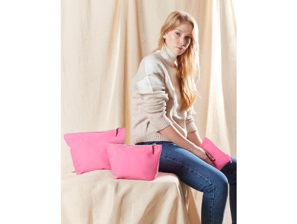 Bolsa accesorio de algodón Rosa verdadero detalle 8