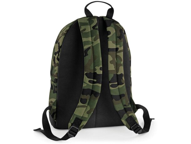 Mochila infantil correas acolchadas de poliéster Camuflaje jungla detalle 1