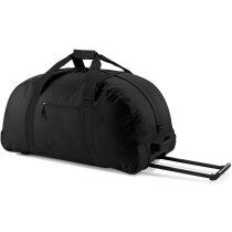 Bolsa de viaje de poliéster con ruedas y correa personalizada negra Bolsa de viaje de poliéster con ruedas y correa personalizada negra
