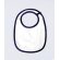 Babero bebé algodón orgánico ring spun niños 200 g/m2 Natural/marino francés