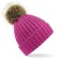 Fur Pom Pom Chunky Beanie personalizado fucsia