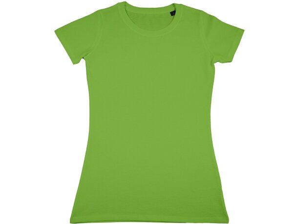 Camiseta de mujer en algodón orgánico 155 gr con logo